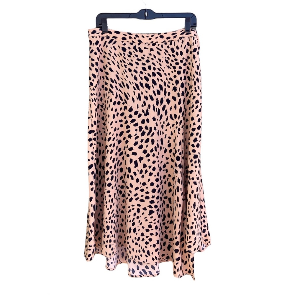 🐆Apt. 9 Asymetrical Handkerchief Hem Animal Print Fit & Flair Skirt Large🐆